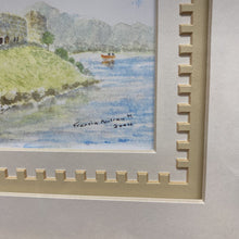 Load image into Gallery viewer, Small Signed Watercolor Castle 131/4 square bpv015
