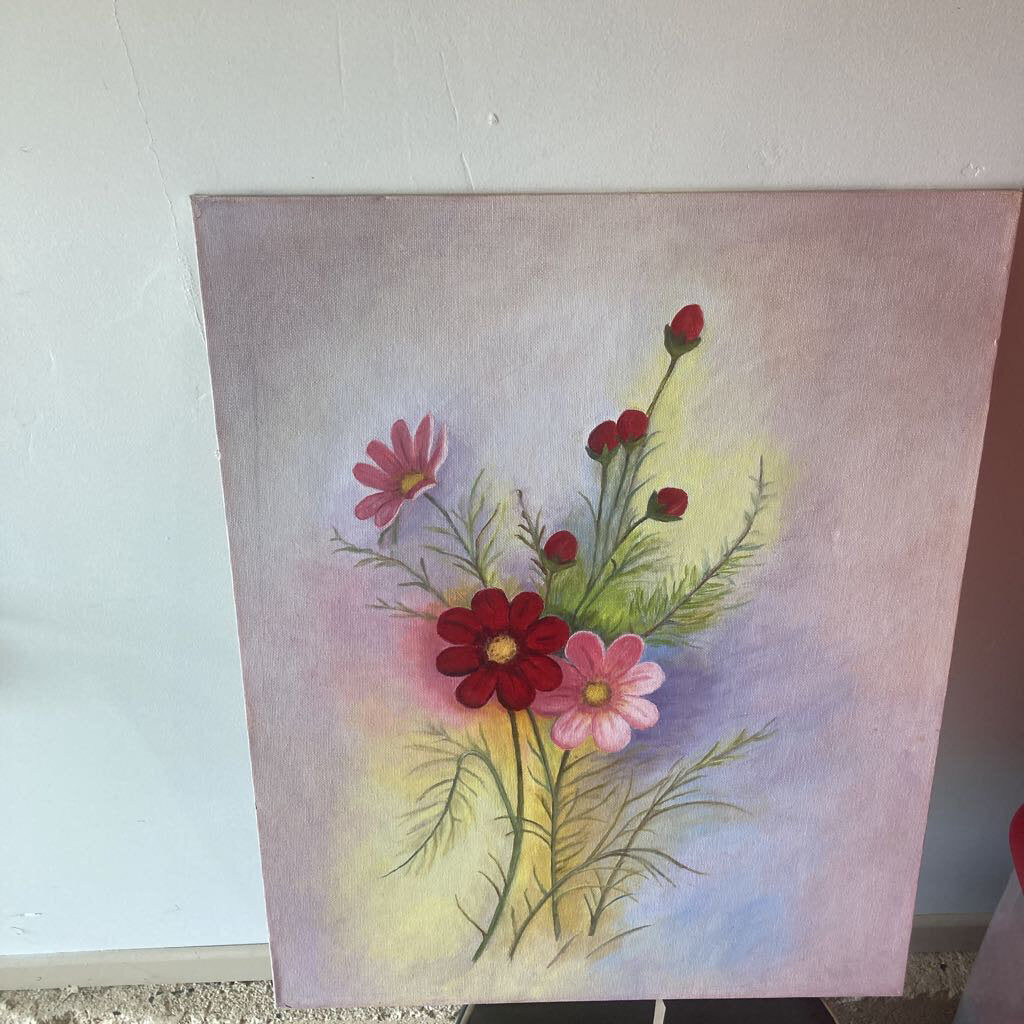 Floral painting on canvas