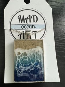 MAD ocean Art Carlsbad beach sand ocean pendant - rectangle