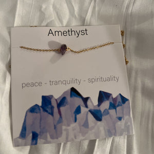 Single stone necklace - Amethyst