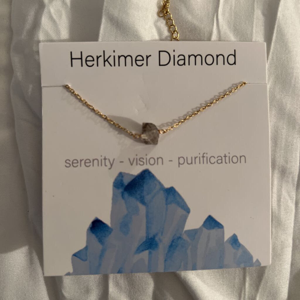 Single stone necklace - Herkimer Diamond