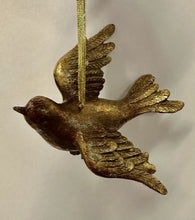 Load image into Gallery viewer, 14995 Carved Gold Leaf Bird Ornament, 2 styles 5&quot; x 5&quot;
