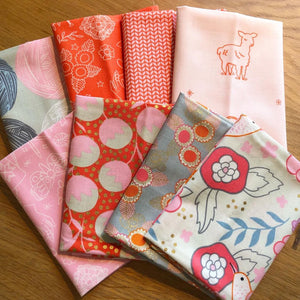 Fabric Bundle - Moda Fabrics - Ruby Star Purl - Pink Colorway - 8 Fat Quarters
