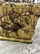 Load image into Gallery viewer, 7125 Swinging Monkey/Bamboo Tissue Box Holder
