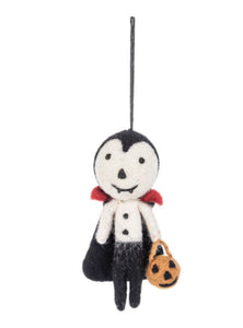 15202 Trick or Treat Ornament-Wool Characters, Assorted