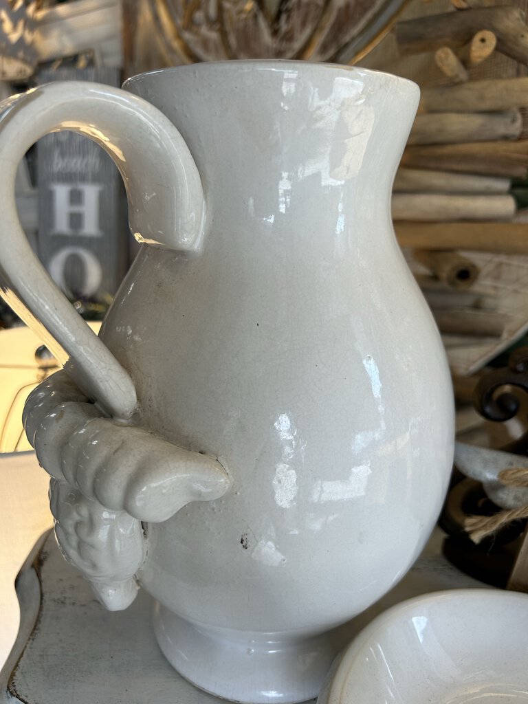French country White Pitcher