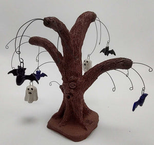 8" Tall Spooky Willow Ornament Tree with Face