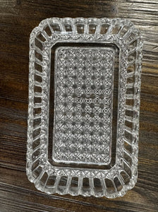 6905 Vintage Brilliant Cut-Glass Relish Tray