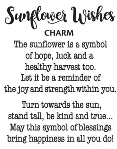 15366 Sunflower Wishes Charm w/Card