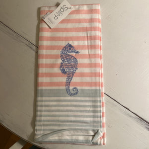 Embroidered seahorse dish towel 3421-010SH SP