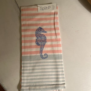 Embroidered seahorse dish towel 3421-010SH SP