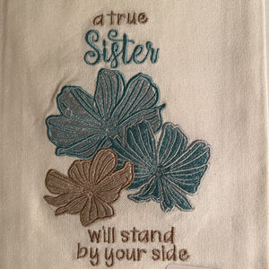 A true sister embroidered dish towel 7499-601 SP