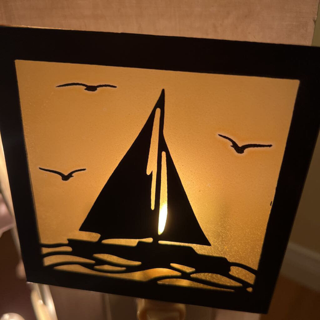 Sailboat silhouette night light
