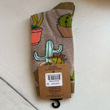 Load image into Gallery viewer, Sock It Up Cactus Hugs women&#39;s Crew Socks WJ8105C
