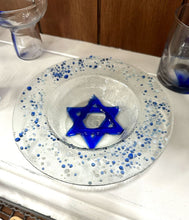 Load image into Gallery viewer, 13135 Fused Glass Star of David Bowl
