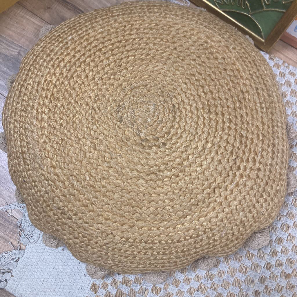 Round Jute braided Floor pillow