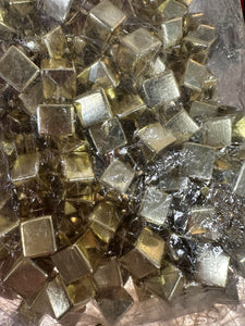 6905 Gold Metallic Square Bead Garland, 9'
