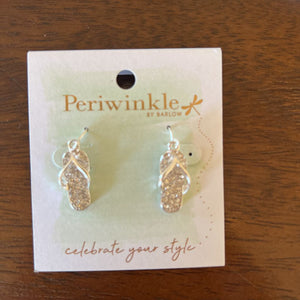 8107149 Clear crystal Flip Flop earrings Periwinkle