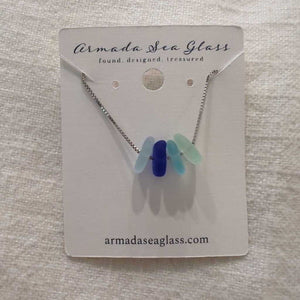 Genuine Sea Glass Necklace Adjustable 16-18 inches