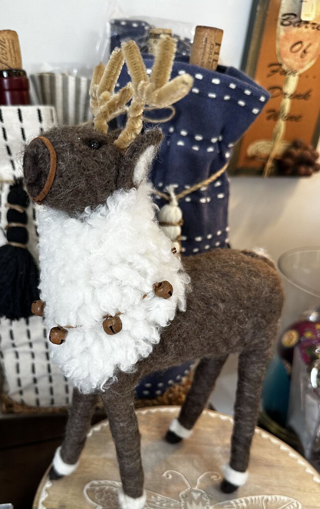 14177 Wool Reindeer with Bells