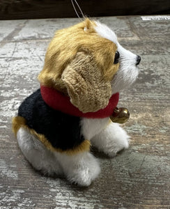 14124 4" Dog Ornament, Faux Fur