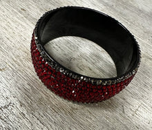 Load image into Gallery viewer, 6505 Crystal Bracelet, Red and Grey
