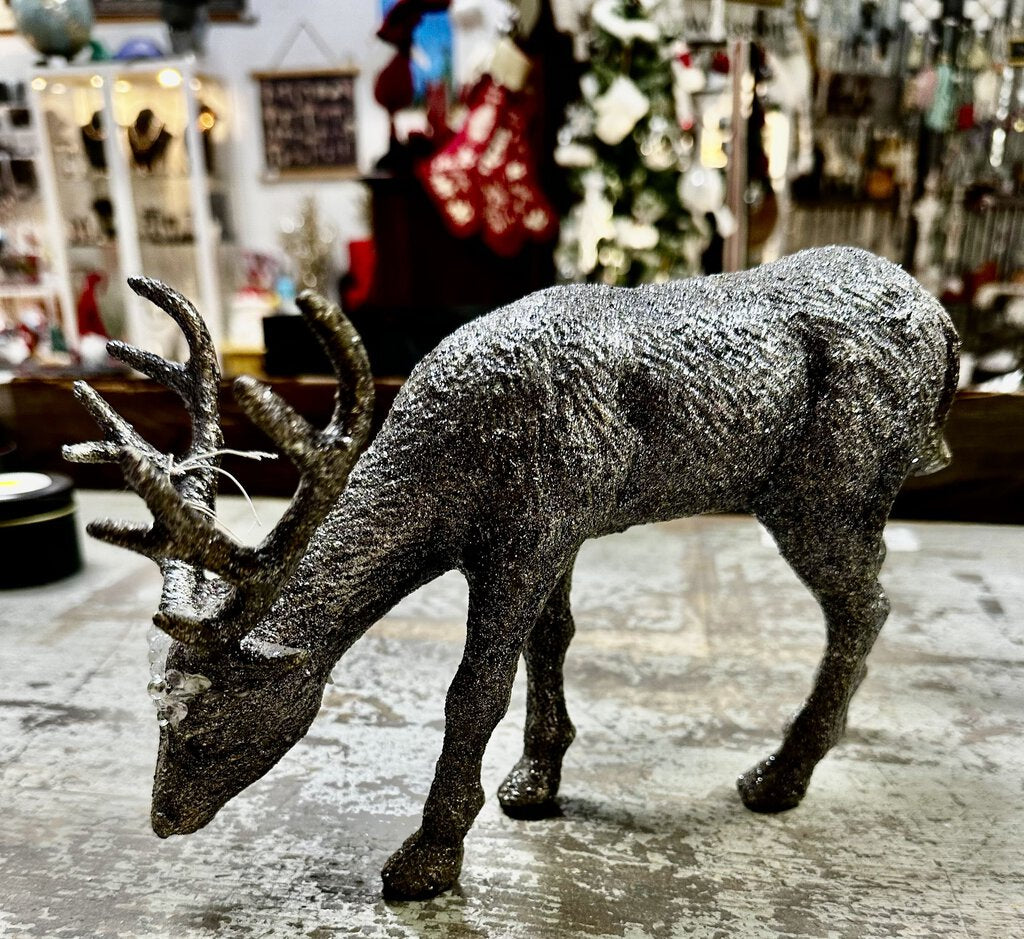 13086 Antique Silver Reindeer-Head down