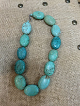 Load image into Gallery viewer, Turquoise chunky Necklace with Sterling Toggle
