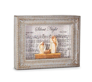 14911 Holy Family Picture Frame Water Lantern (plays Silent Night)