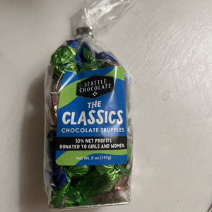 5 oz classic assorted truffle bag Seattle Chocolate