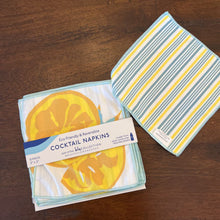 Load image into Gallery viewer, Set of 8 lemon slices reusable cocktail napkins RFP
