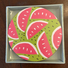 Load image into Gallery viewer, Set of 4 Watermelon party coasters RFP
