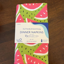 Load image into Gallery viewer, Set of 6 Watermelon party Blu dinner napkins RFP
