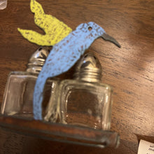 Load image into Gallery viewer, Hummingbird salt and pepper, shaker eco friendly recycled metal Whimsies
