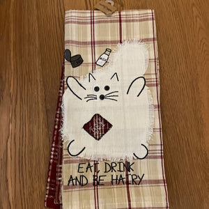 Eat, drink be hairy two dish towel set. Park Designs