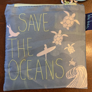 Save the Oceans Blu Bag reusable ShopperTote Bag RFP