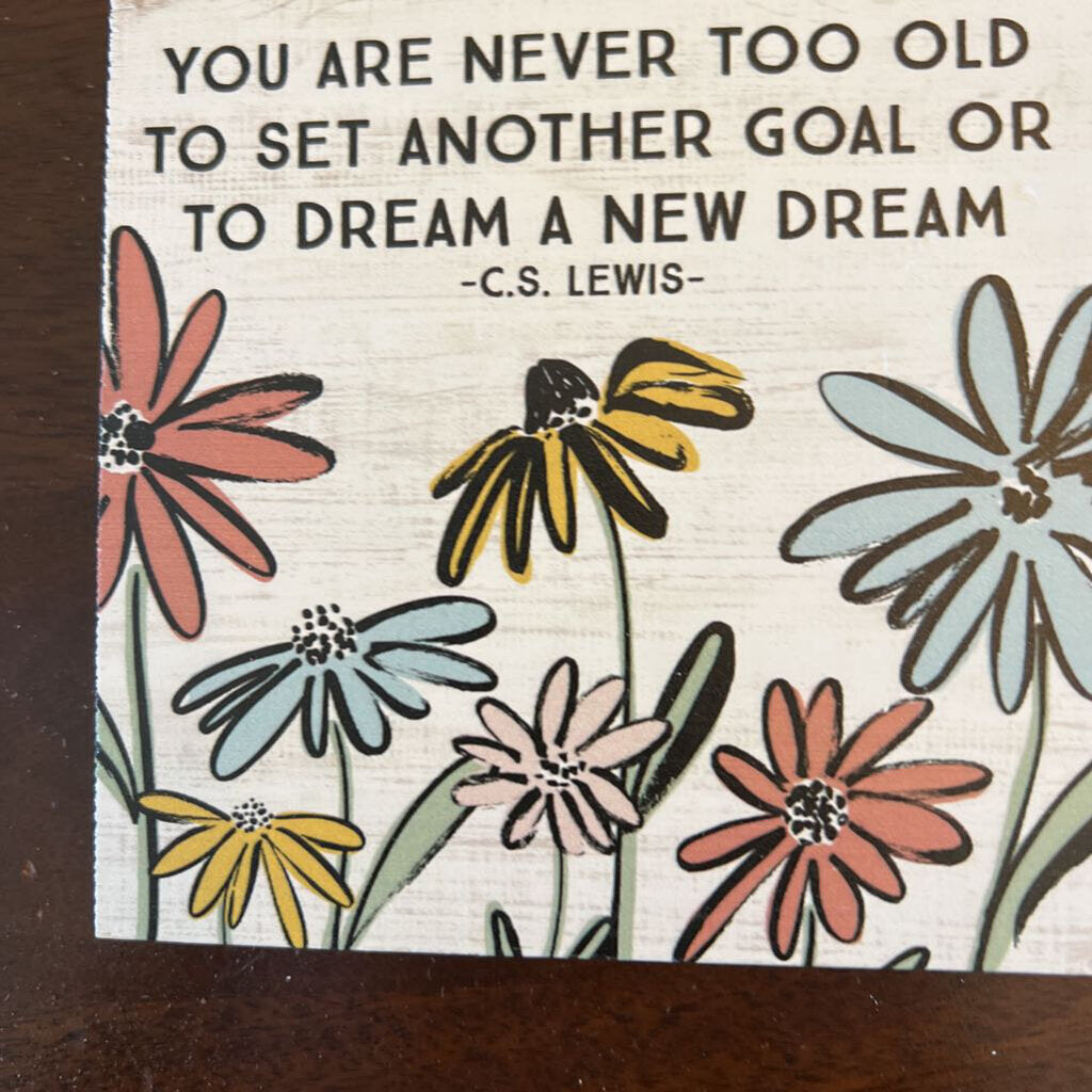 Never too old flowers -Gift-a-block made in USA SS