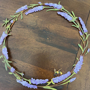 Lavender and bee metal wreath EGD