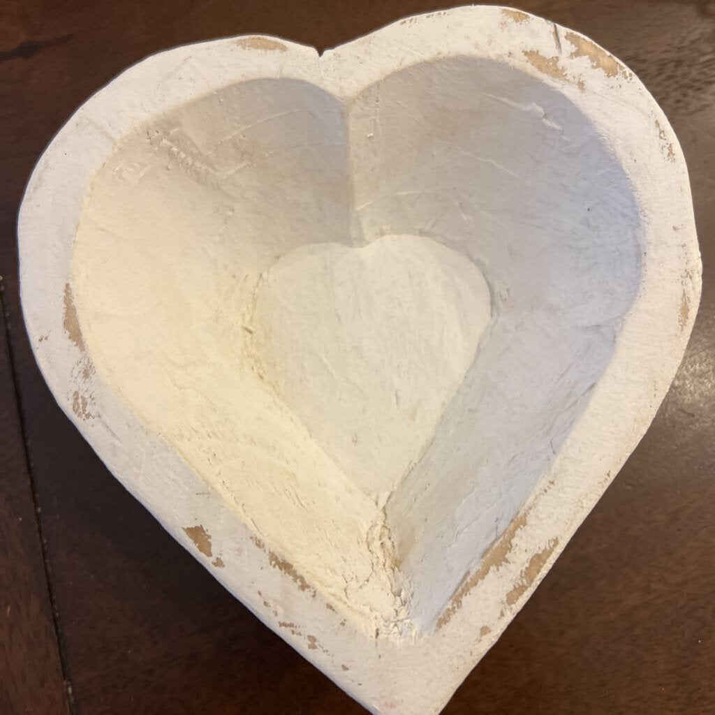 Handmade Mini Heart bowl white MAI