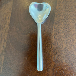 Silver Heart Spoon Handcrafted of food safe polished aluminum Won't Tarnish chip or break IG