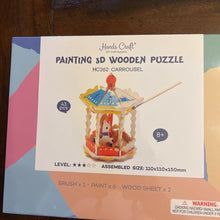 Load image into Gallery viewer, Carousel 3D Wooden Puzzle with Paint Kit HC
