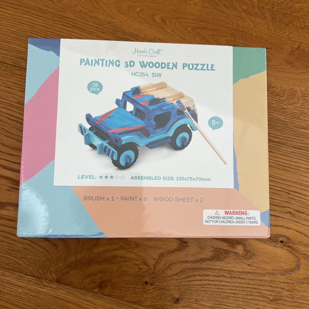 SUV 3D Wooden Puzzle with Paint Kit HC