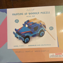 Load image into Gallery viewer, SUV 3D Wooden Puzzle with Paint Kit HC
