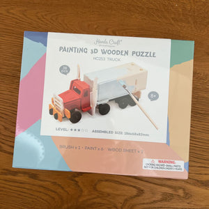 Truck 3D Wooden Puzzle with Paint Kit HC