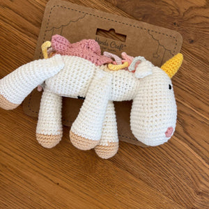 Unicorn Handmade Crochet Doll GOTS Certified Organic Cotton HC