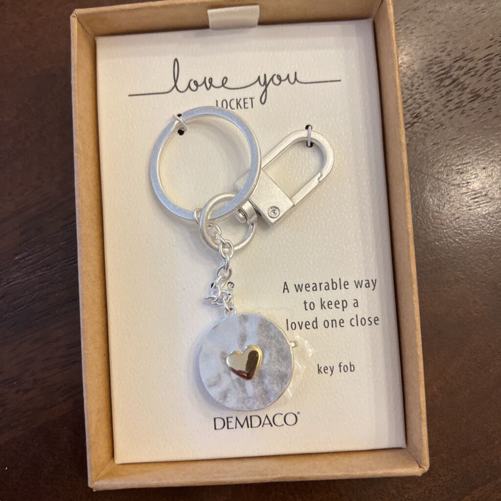 Love you locket key fob silver DD 2024