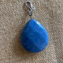 Load image into Gallery viewer, Blue Stone Pendant with Silver Hook
