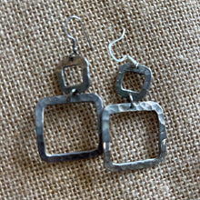 Load image into Gallery viewer, Square Sterling Silver earrings
