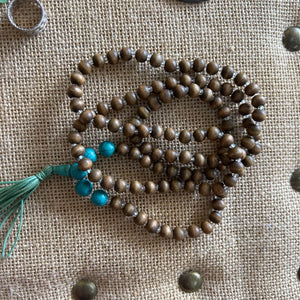 Wood bead wrap bracelet