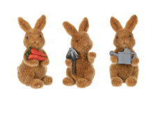 Load image into Gallery viewer, 15504S Fuzzy Bunny w/Shovel Figurine
